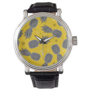 Pineapples On Gold Watch