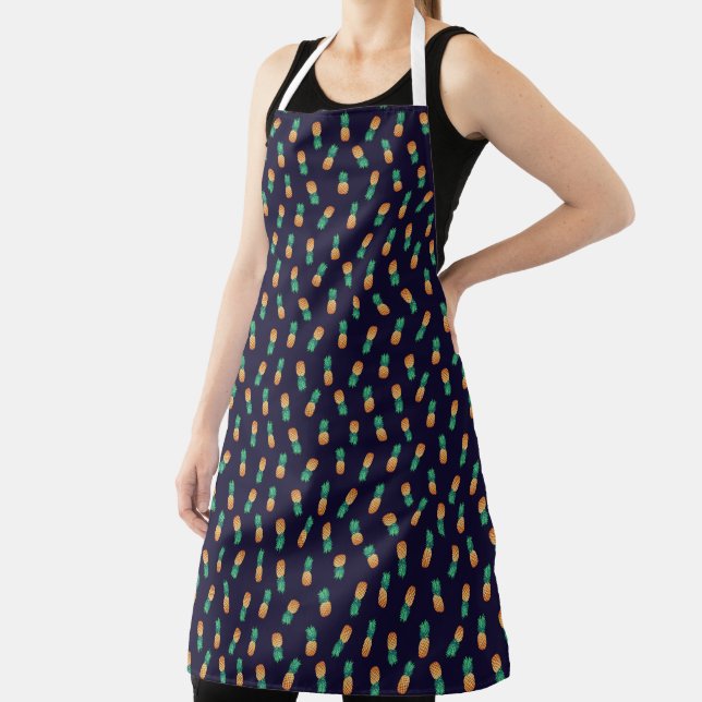 Pineapples On Navy Apron (Insitu)