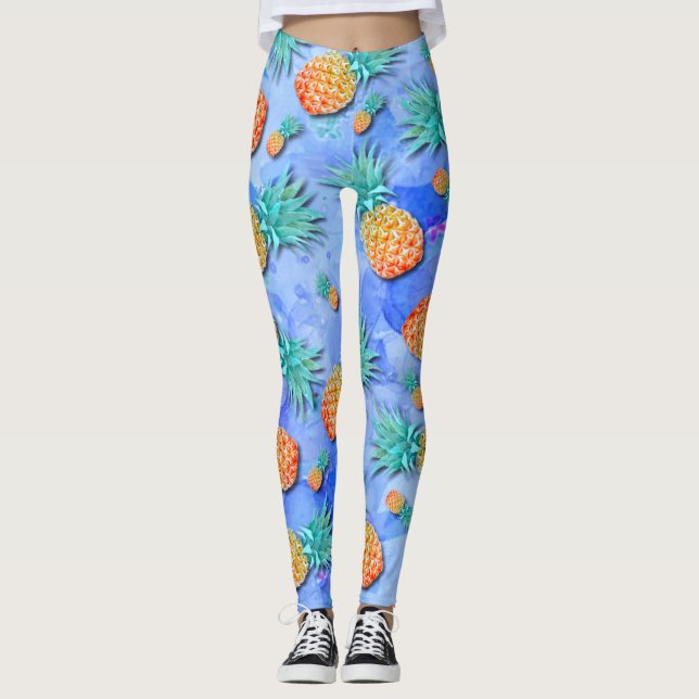 Pineapples. Paint. Party. Leggings (Front)