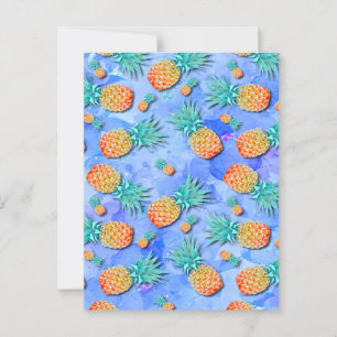 Pineapples. Paint. Party. Postcard