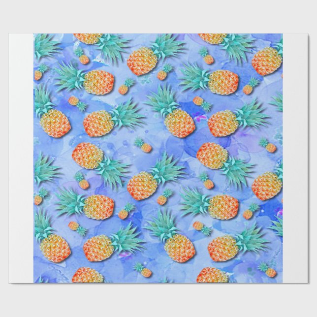 Pineapples. Paint. Party. Wrapping Paper (Flat)