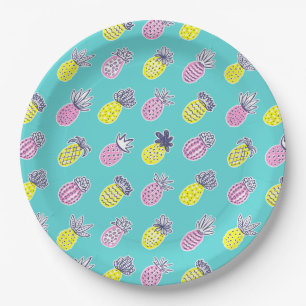 Pineapples Paper Plate