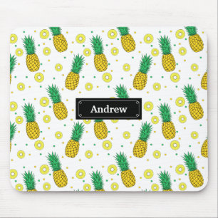 Pineapples pattern mouse pad