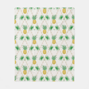 Pineapples, retro fleece blanket