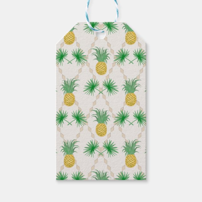 Pineapples, retro gift tags (Front)