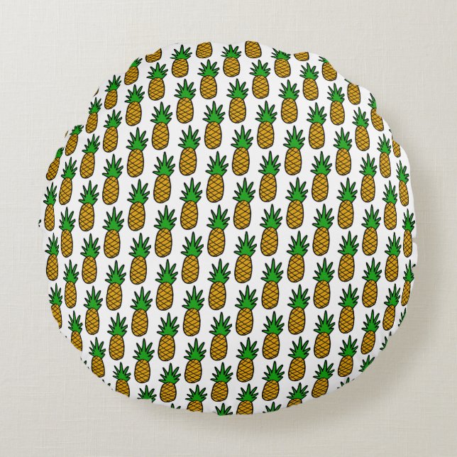 Pineapples Round Cushion (Front)
