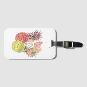Pineapples, sweet couple . luggage tag