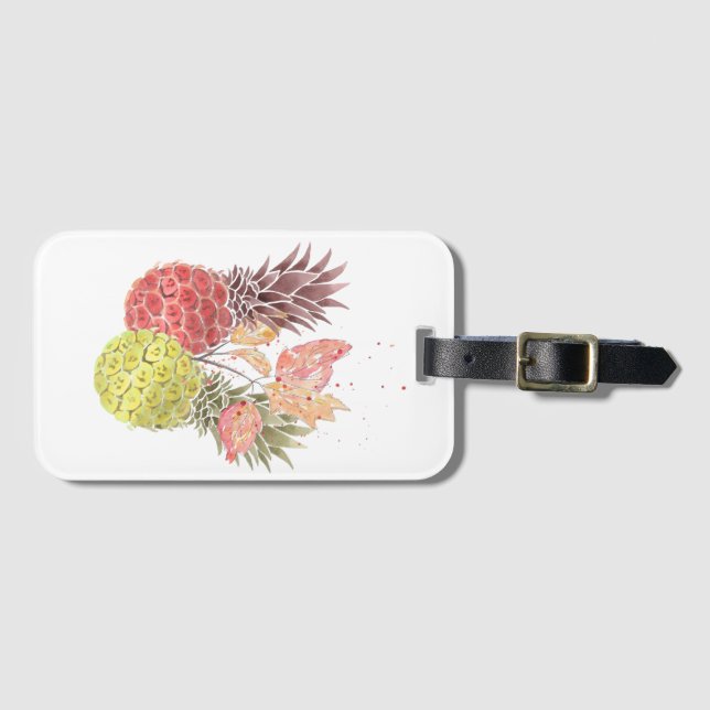 Pineapples, sweet couple . luggage tag (Front Horizontal)