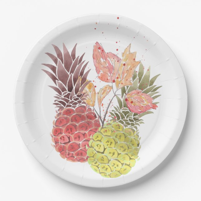 Pineapples, sweet couple . paper plate (Front)