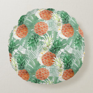 Pineapples, sweet couple . round cushion