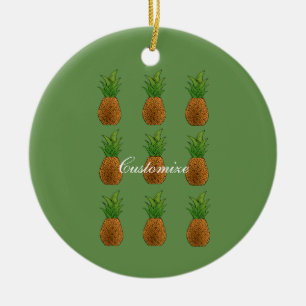Pineapples Thunder_Cove Ceramic Ornament