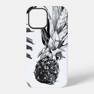 Pineapples, tropical jungle leaves. Beautiful seam iPhone 12 Case