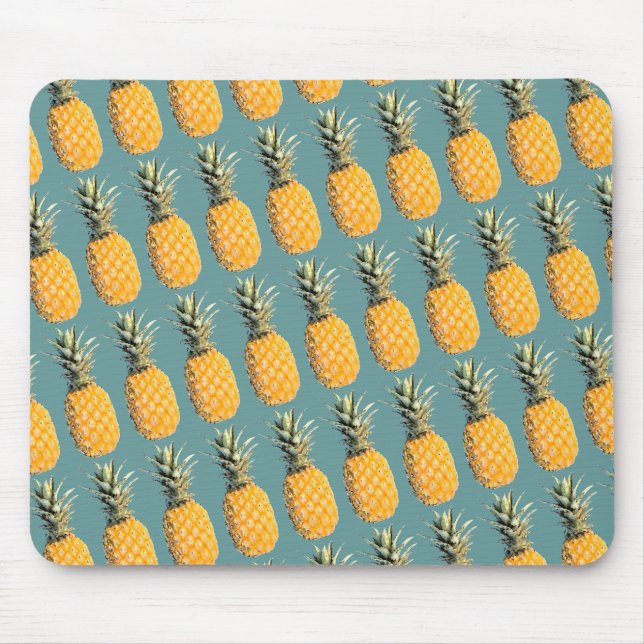 pineapples tropical pattern mouse pad (Front)