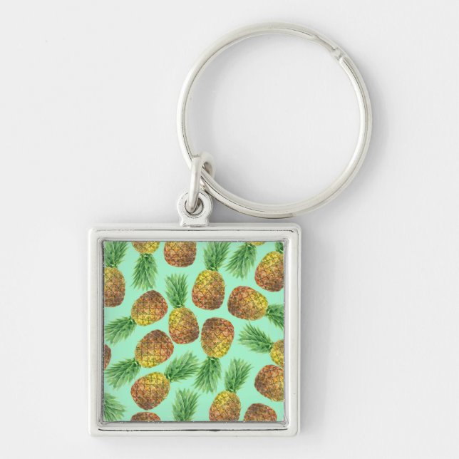 Pineapples watercolor 2 key ring (Front)