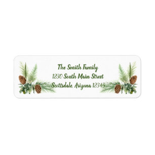Pinecone 2.25x.75 Return Address Label