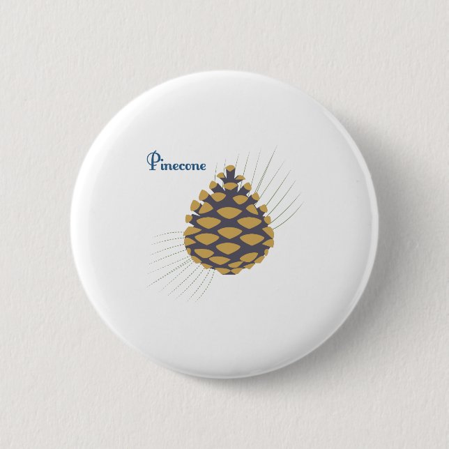Pinecone 6 Cm Round Badge (Front)