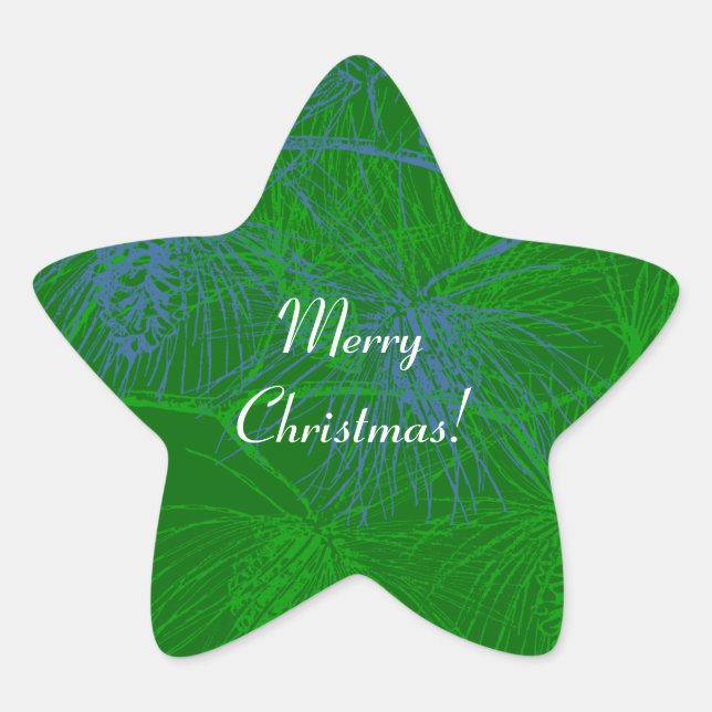 Pinecone Background Custom Holiday Stickers (Front)