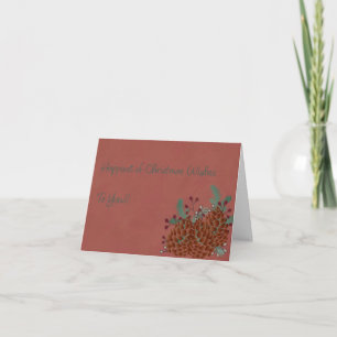 Pinecone & Berries Christmas Card