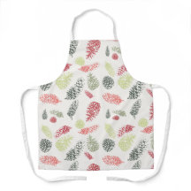 Pinecone Holiday Christmas Apron