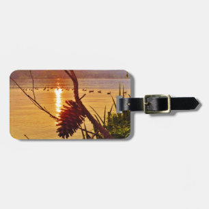 Pinecone Lake sunset Luggage Tag