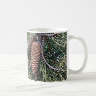 Pinecone on the pine tree coffee mug
