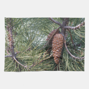 Pinecone on the pine tree tea towel