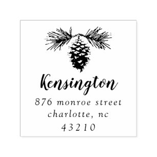 Pinecone Return Address Self-Inking Stamp