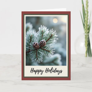 Pinecone Rustic Christmas Card