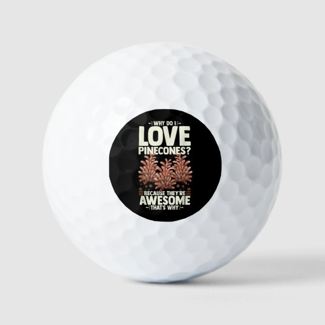 Pinecone Tree Funny Plant Mountain Forest Golf Balls (Front)