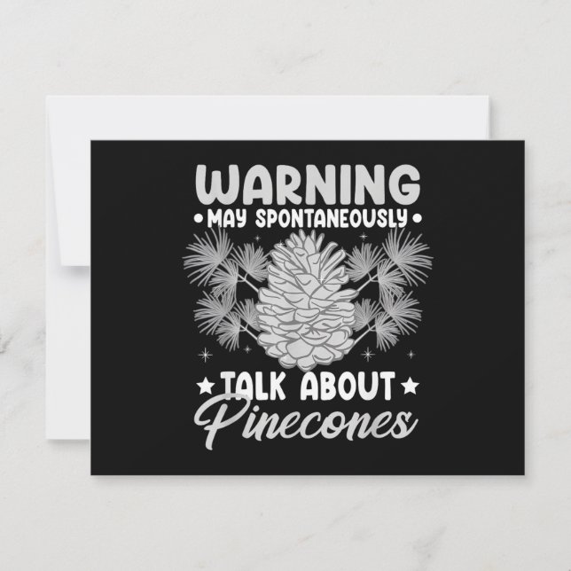 Pinecone Tree Funny Plant Mountain Forest Thank You Card (Front)