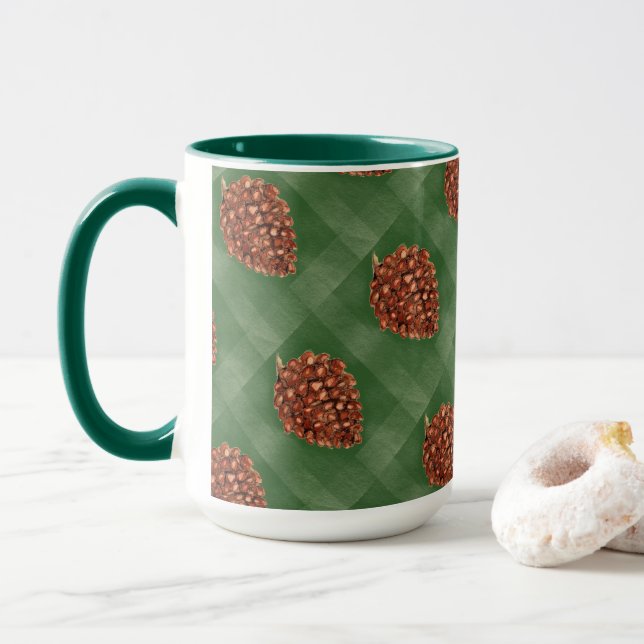Pinecone Watercolor Mug (With Donut)