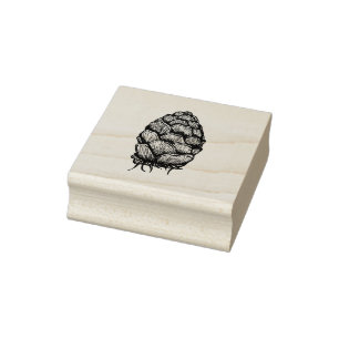 Pinecone Wood Art Stamp