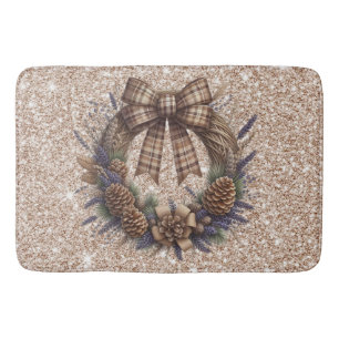 Pinecone Wreath Bath Mat