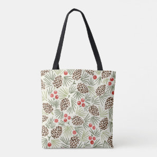 Pinecones Christmas Tote Bag