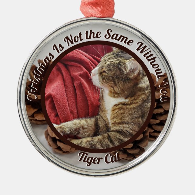 Pinecones Pet's Photo Name | Not the Same   Metal Ornament (Front)