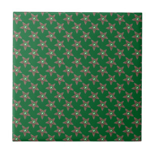 Pinecones star ceramic tile
