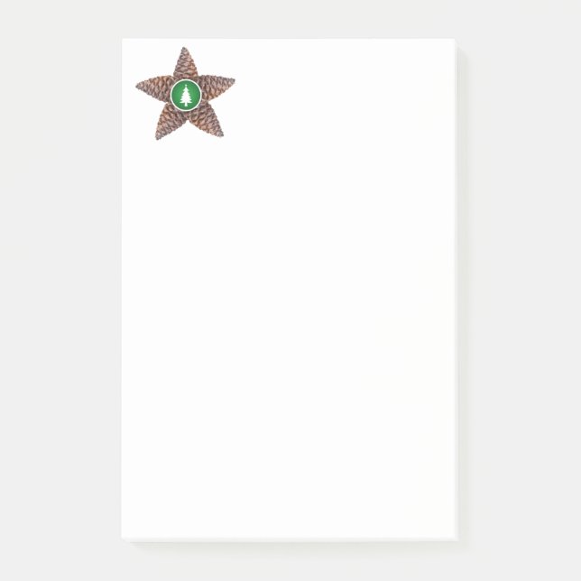 Pinecones star post-it notes (Front)