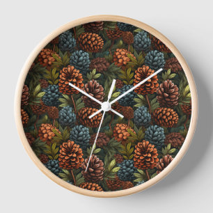 Pinecones Wall Clock