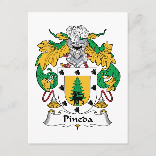 Pineda Family Crest Postcard (Front)
