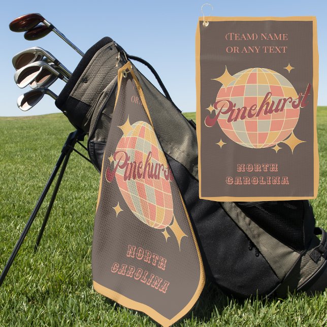 Pinehurst City north Carolina golfing golfer Golf Towel (Creator Uploaded)