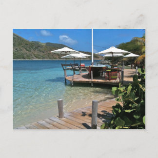 Pinel Island waterfront restaurant Postcard