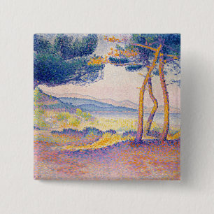 Pines Along the Shore 15 Cm Square Badge