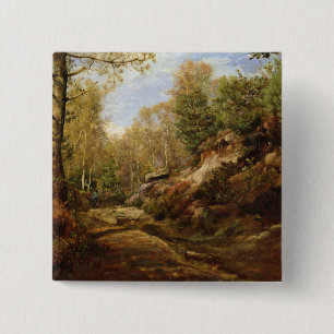 Pines & Birch Trees or The Forest of 15 Cm Square Badge