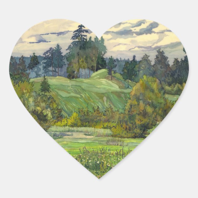 Pines Heart Sticker (Front)