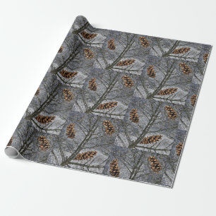 Pines In The Snow Christmas Holidays Wrapping Paper
