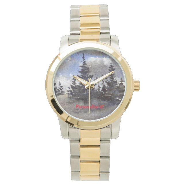 Pines & low clouds on "Highland Scenic Highway" Watch (Front)
