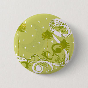 Pines with Moon-Customise Change BackGround Colour 6 Cm Round Badge