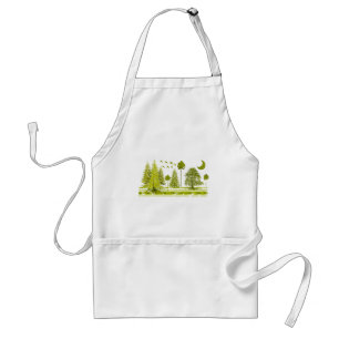 Pines with Moon-Customise Change BackGround Colour Standard Apron