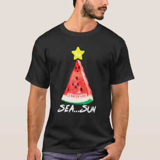 Pinetree Watermelon Summer Sea Sun Christmas In Ju T-Shirt