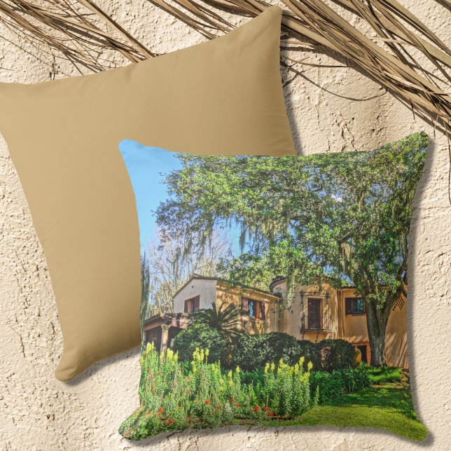 Pinewood Estate Mansion Bok Tower Gardens Florida Outdoor Cushion (Creator Uploaded)